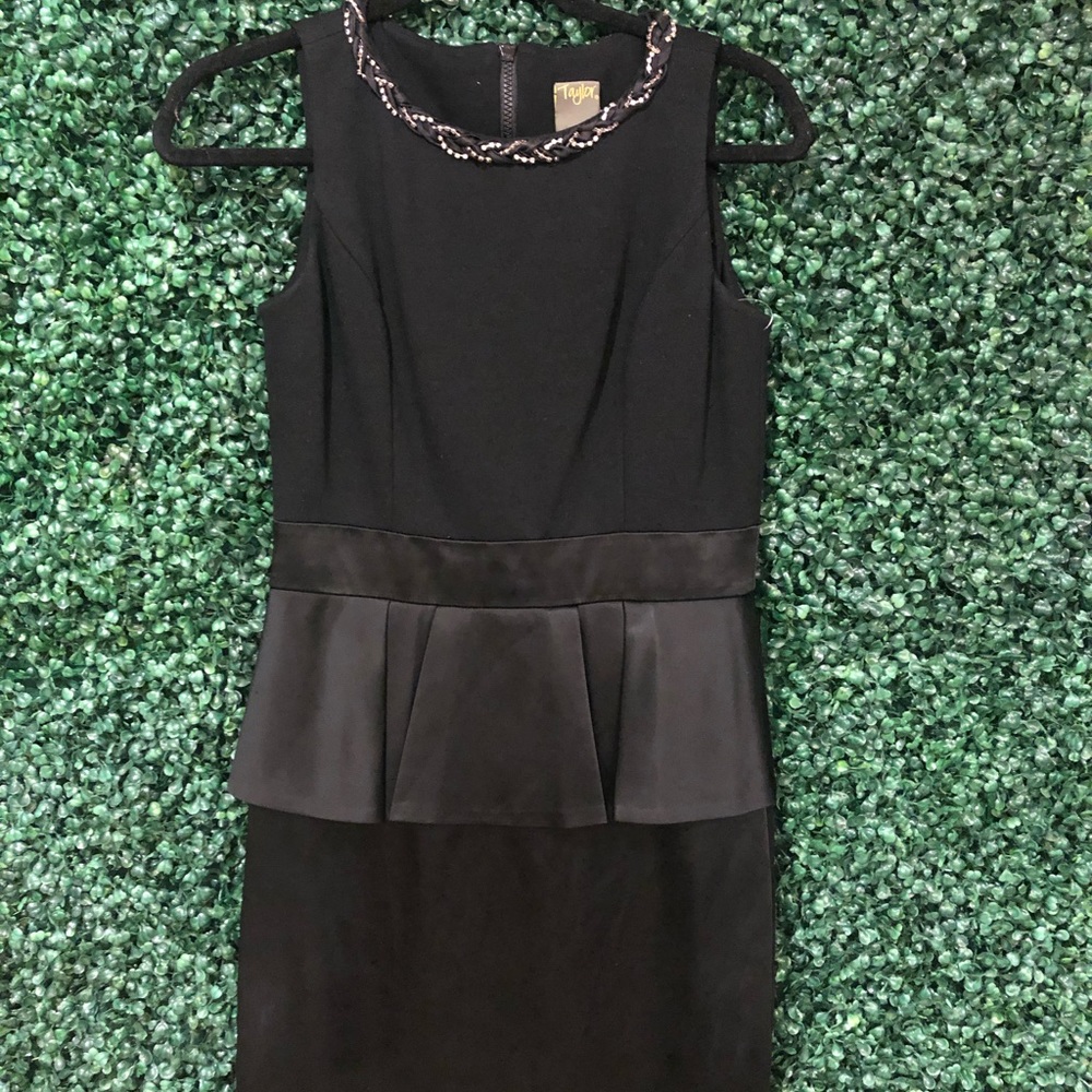 Taylor black mini dress